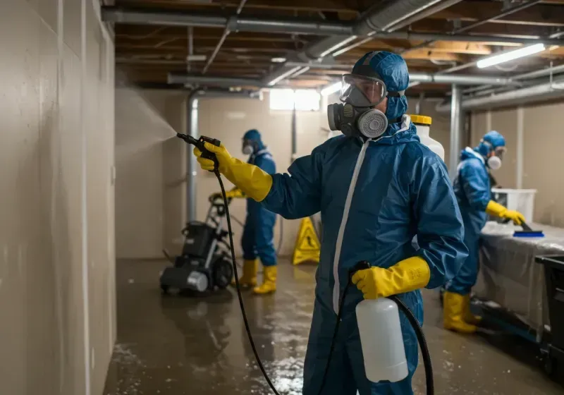 Basement Sanitization and Antimicrobial Treatment process in Stevensville, MD