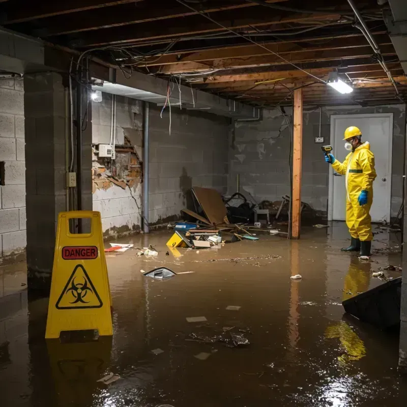 Flooded Basement Electrical Hazard in Stevensville, MD Property